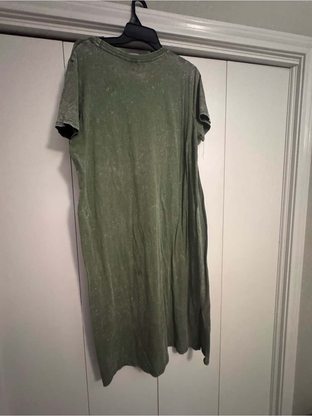 Time and Tru Olive Green Midi T-Shirt Dress - Picture 2 of 2